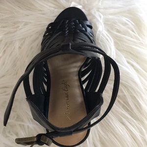 Black open toed heels